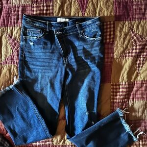 Women's Blue Distressed Jeans